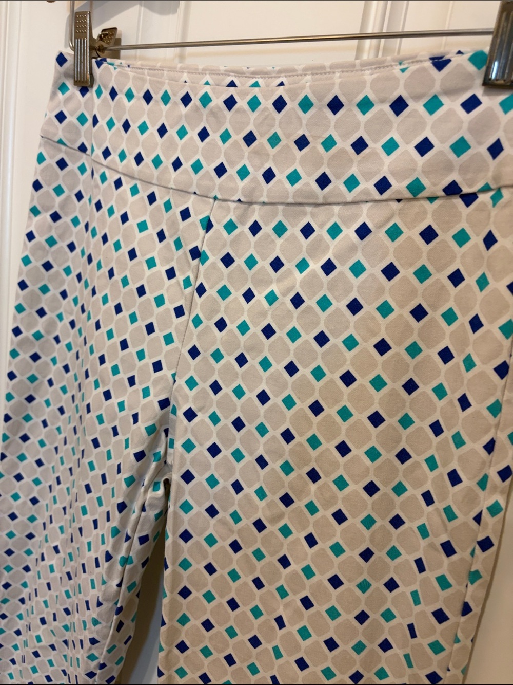 Krazy Larry Print Skinny Ankle Pants Sz 4 - Picture 3 of 6